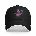 Casquette noire-oiseau coloré
