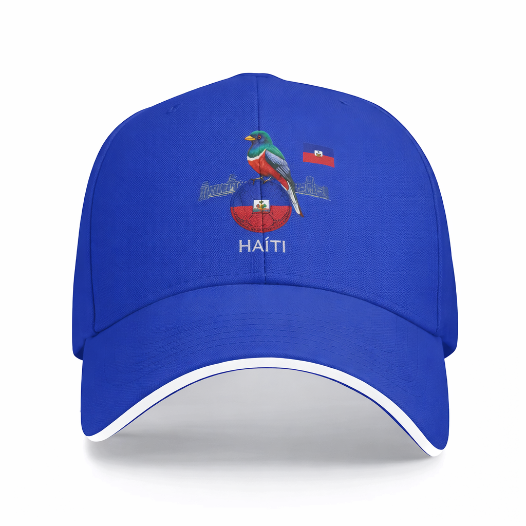 Casquette bleu-oiseau coloré