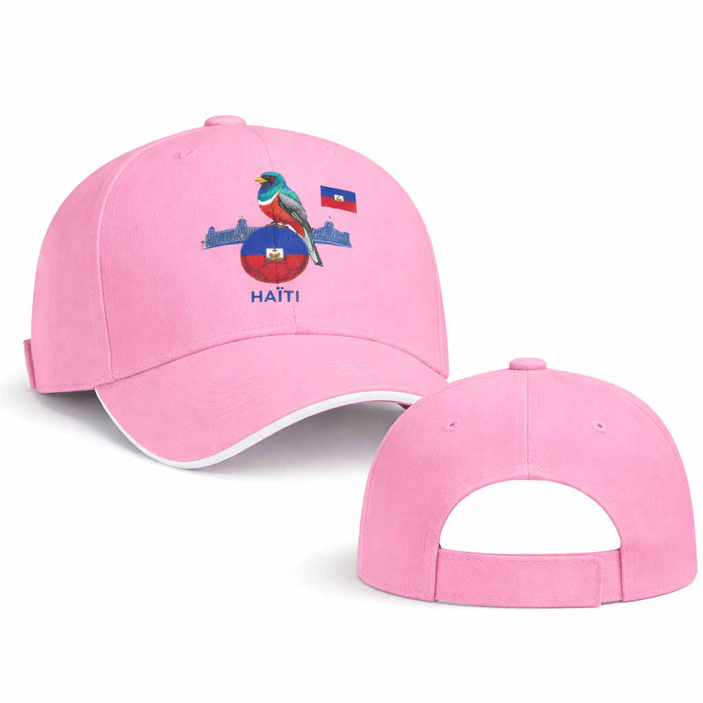 Casquette rose-oiseau coloré