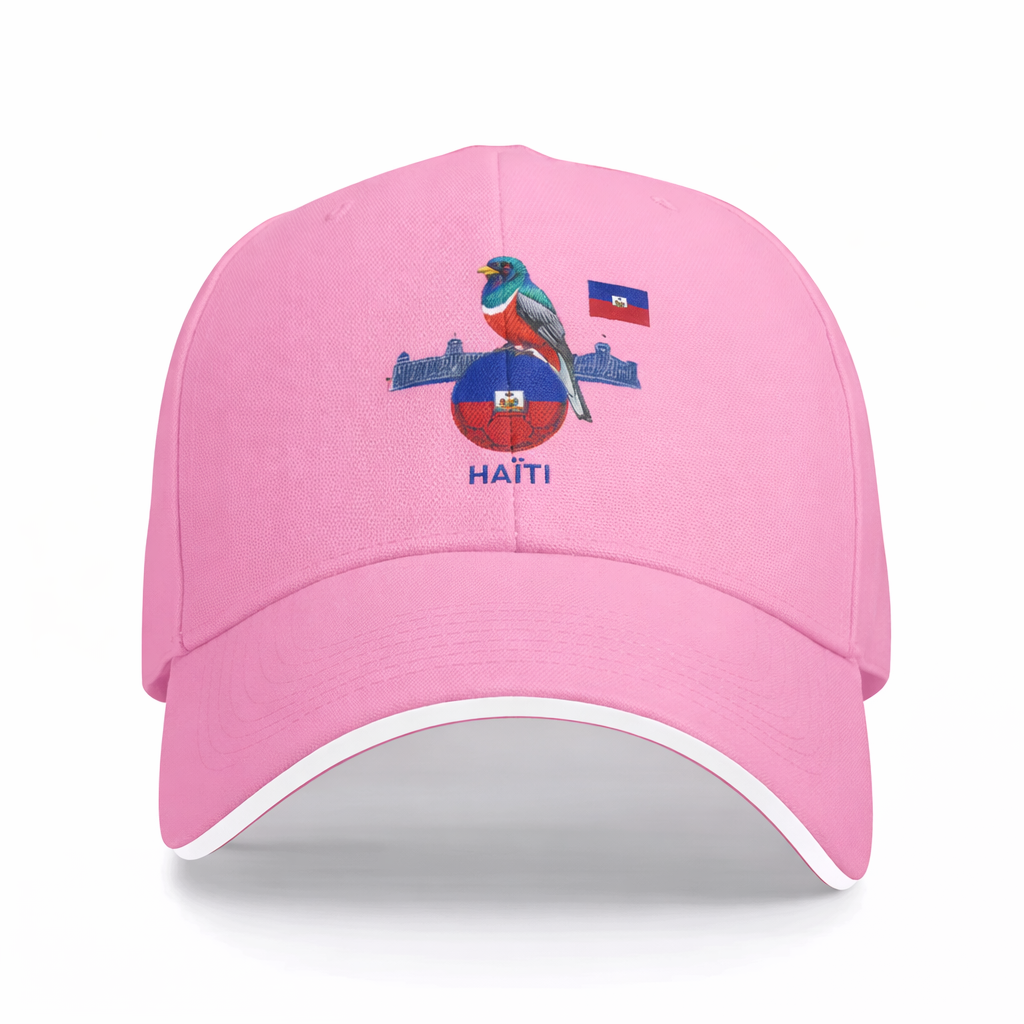 Casquette rose-oiseau coloré
