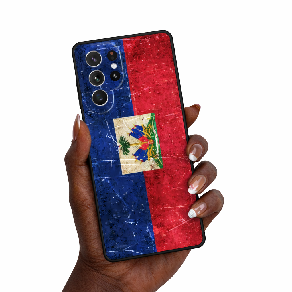 Coque Samsung Galaxy drapeau d’Haïti vintage
