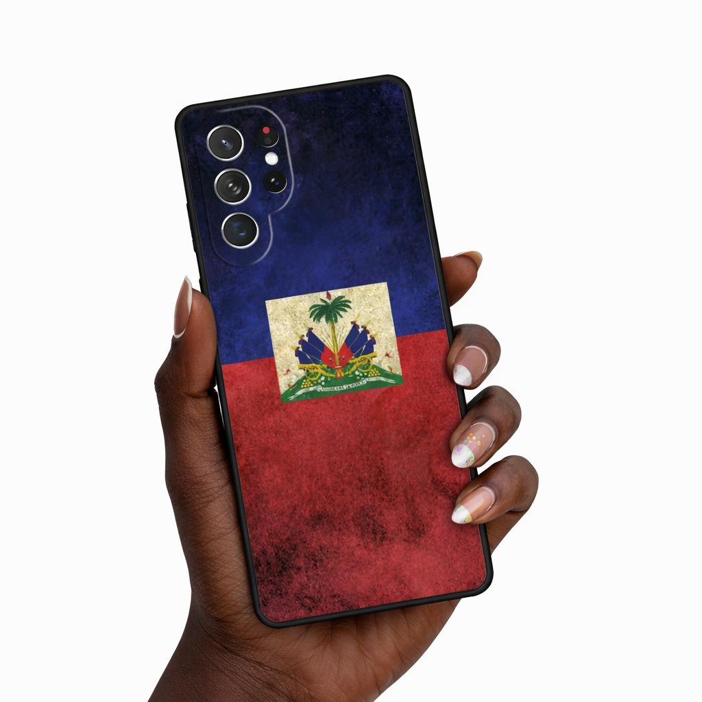 Coque Samsung Galaxy – Drapeau Haïti Vintage