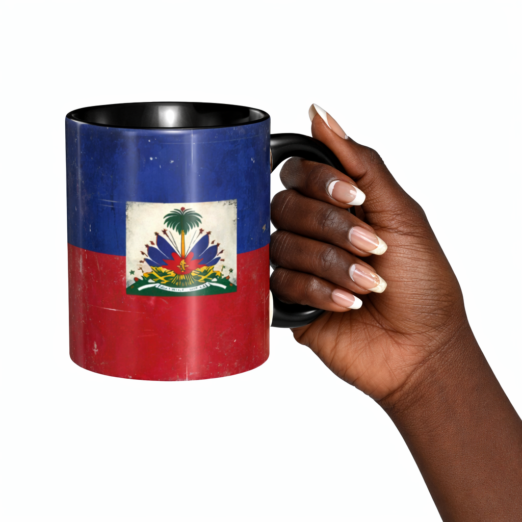 Mug Haïti – Drapeau Vintage
