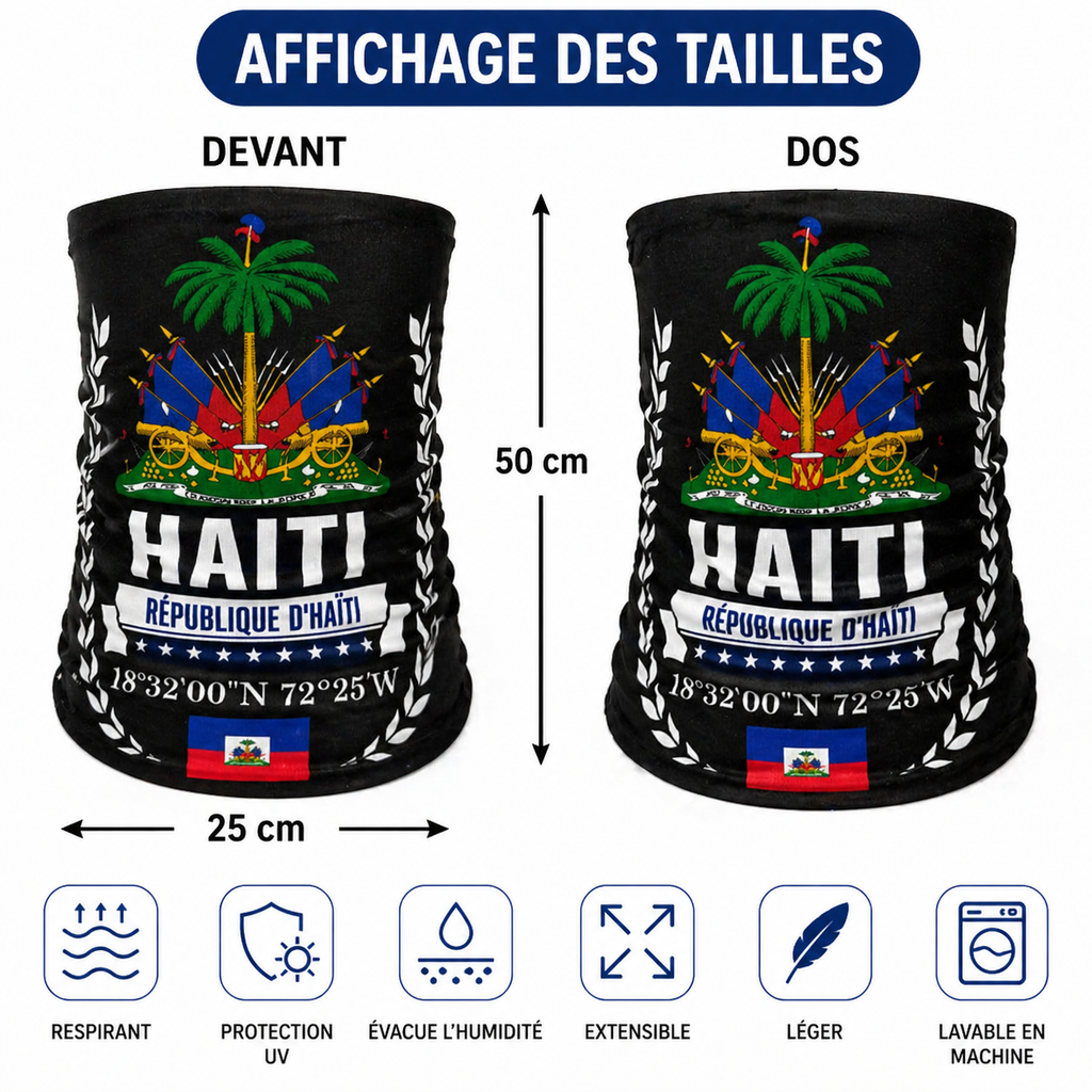 Foulard noir république d'Haïti – Blason