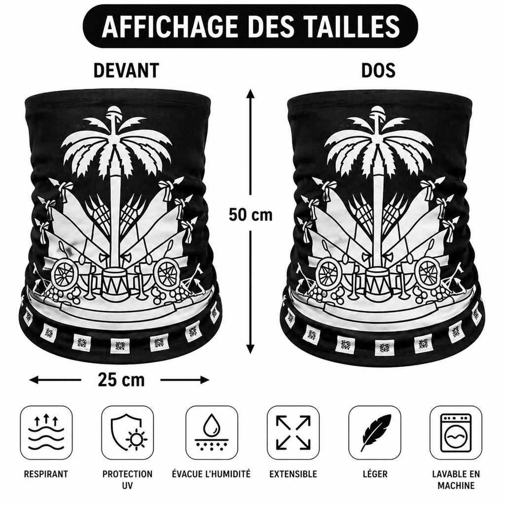Foulard noir et blanc   d'Haïti – Blason