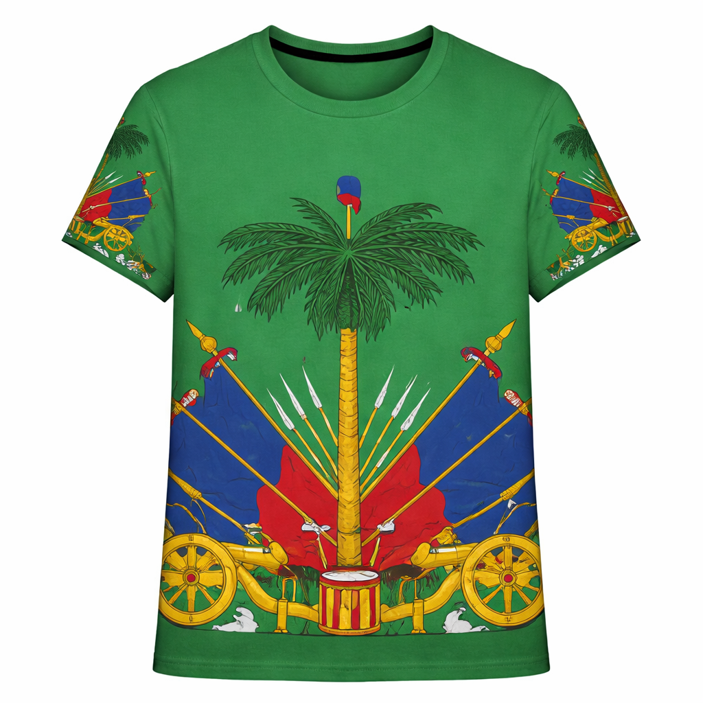 T-Shirt Vert d'Haïti à manche courte