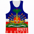 Débardeur Haïti rouge et bleu – Léger & Confortable