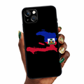 Coque iPhone Noir – Carte aux couleurs d’Haïti