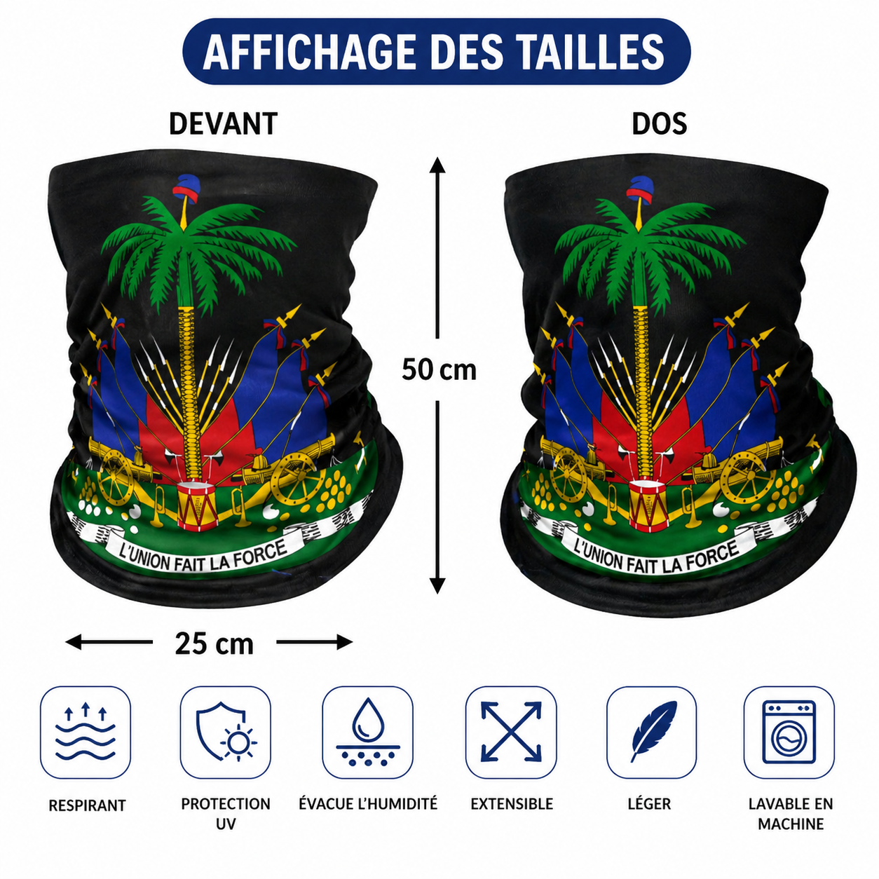 Foulard noir d'Haïti – Blason