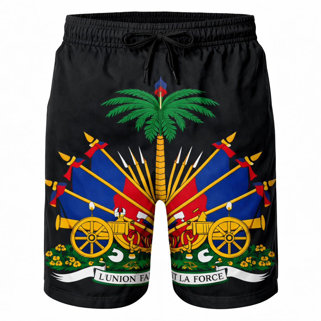 Short noir  de plage homme Haïti
