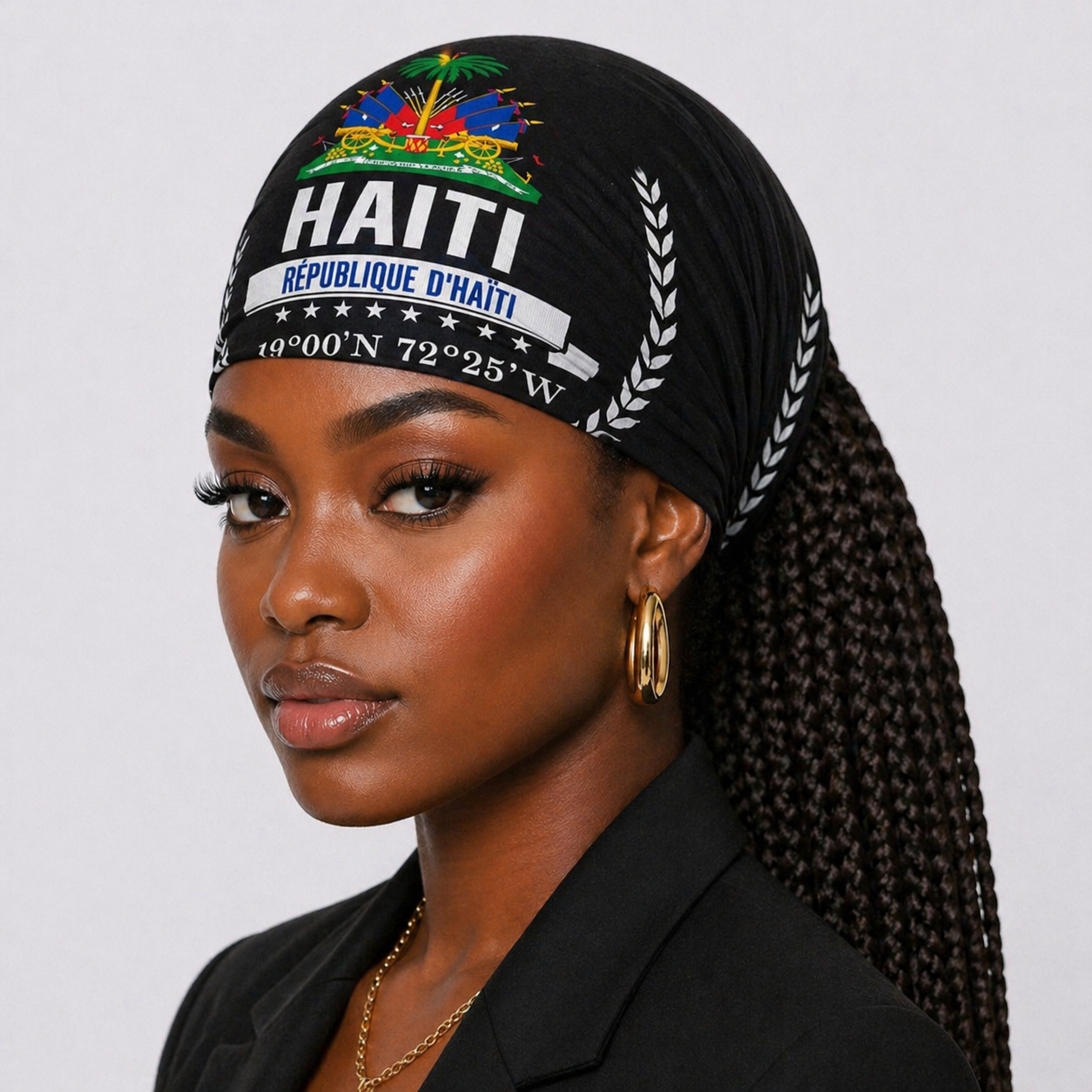 Foulard noir république d'Haïti – Blason