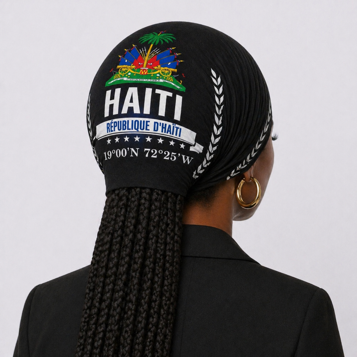 Foulard noir république d'Haïti – Blason