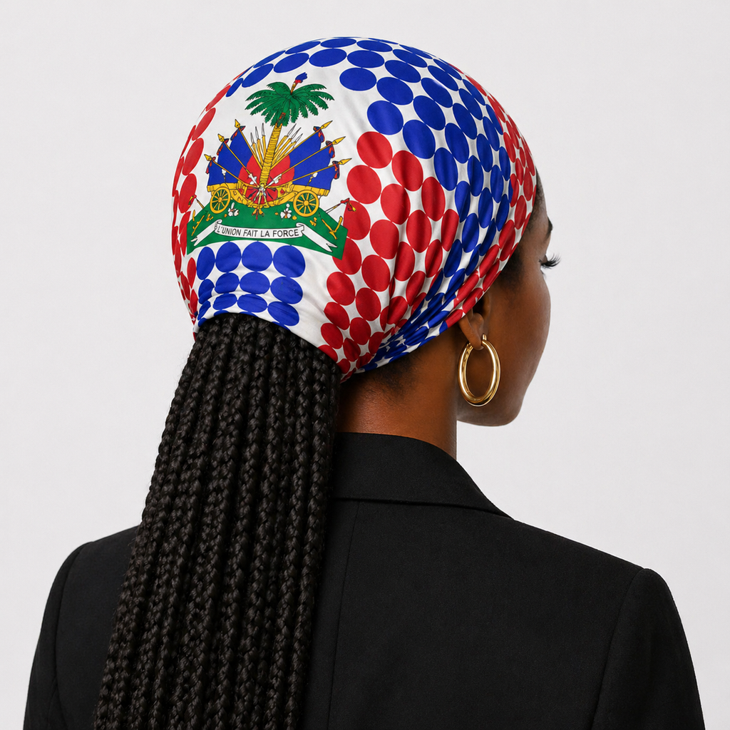 Foulard bleu rouge d'Haïti – Blason