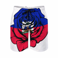 Short de plage à fleur Blanc homme Haït
