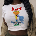 Crop Top-Femme Haïtienne