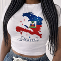 Crop Top-Carte & Drapeau