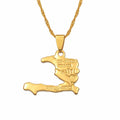 Collier carte d’Haïti – Élégance & identité