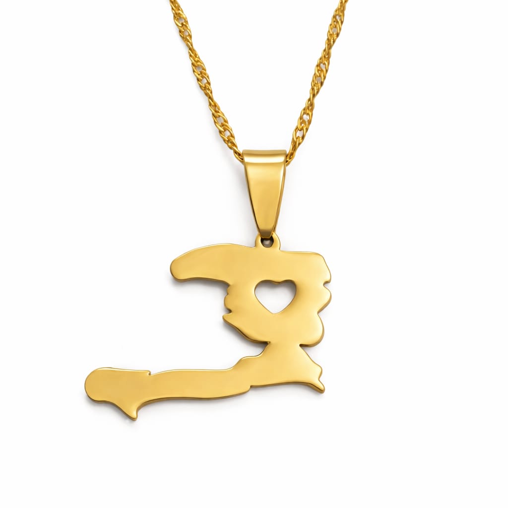 Collier Haïti avec cœur