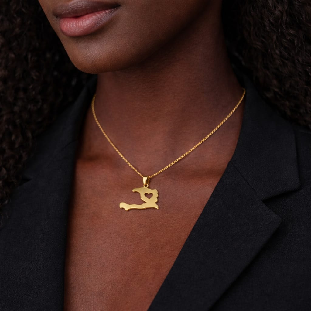 Collier Haïti avec cœur