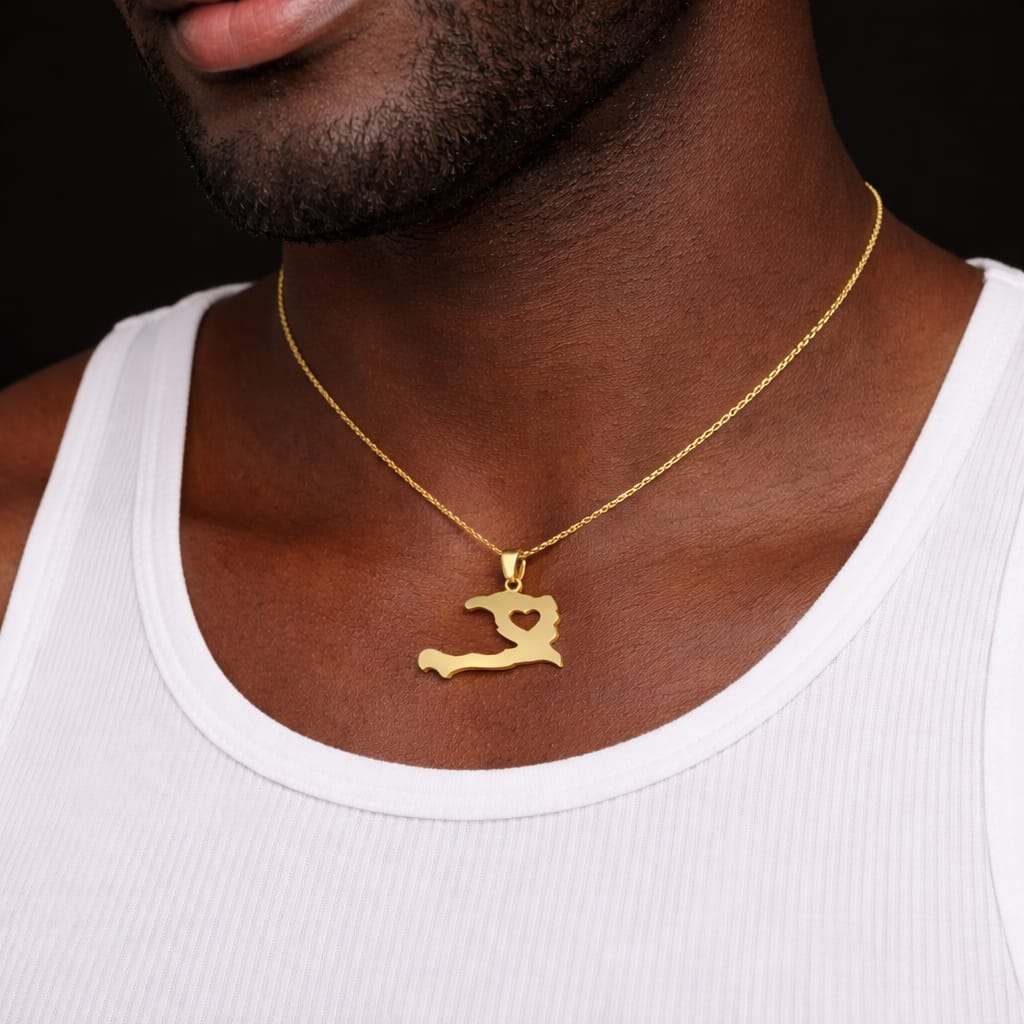 Collier Haïti avec cœur