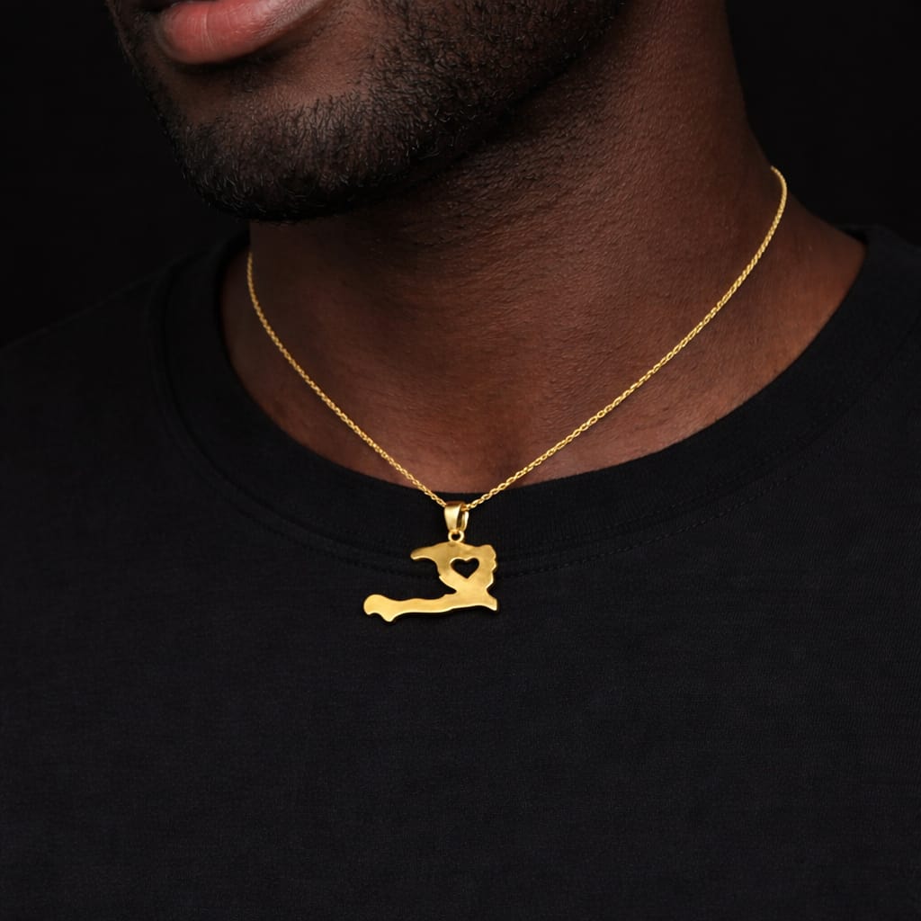 Collier Haïti avec cœur
